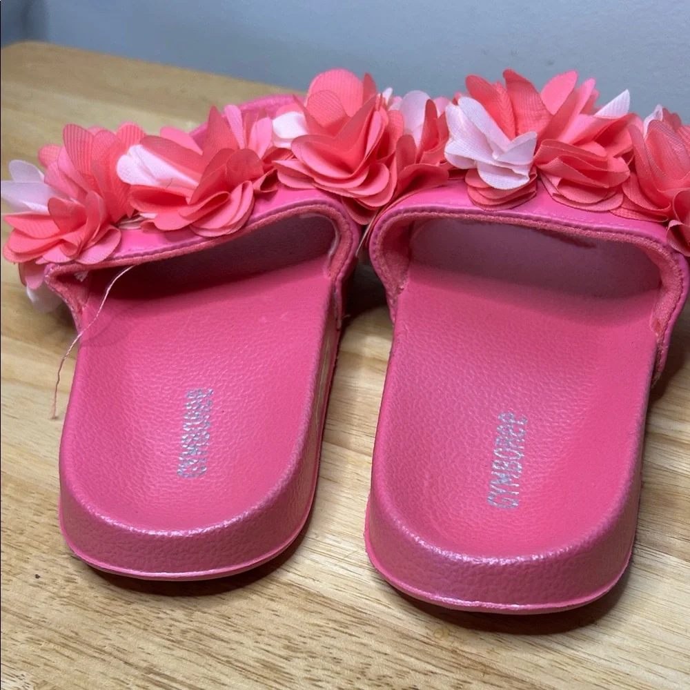 Gymboree Pink Floral Kids Slippers